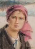 Stanisław Górski, Portret dziewczyny w chuście