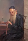 Konstanty Szewczenko, Rabin, olej, tektura