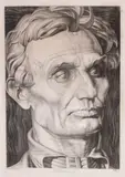 Stanisław Szukalski, Lincoln, grafika, papier