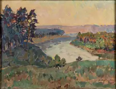 Suwalkija, 1955 r. by Adam Międzybłocki, 1955, olej, płótno, sold Feb 2024