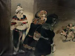 Paweł Lasik, Pan Franek - zaczepka, 1976, 1976, akryl, płótno
