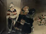 Paweł Lasik, Pan Franek - zaczepka, 1976, 1976, akryl, płótno