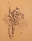 Wojciech Kossak, Studium artylerzysty. Szkic do „Panoramy Racławickiej”, 1894 r.