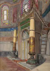 Wlastimil Hofman, Mihrab w Hagia Sophia, 1940 r., 1940, olej, płótno