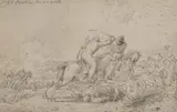 Potyczka, 1794 r. by Jean-Pierre Norblin de La Gourdaine, 1794, rysunek tuszem, papier, 10, sold Sep 2023
