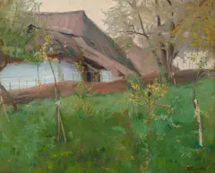 Stanisław Kamocki, Przy chacie, 1900 r., 1900, olej, płótno