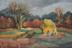 Jacques Chapiro, Pejzaż, 1928 r., 1928, olej, płótno