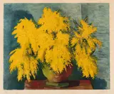 Moïse Kisling, Mimozy, litografia barwna, papier