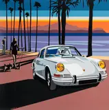 Jakub Napieraj, Sunset Alley, 2023, 2023, akryl, płyta