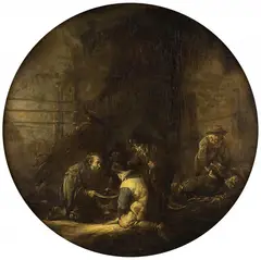 Benjamin Cuyp, Scena rodzajowa, olej, deska