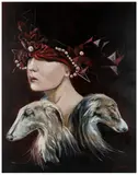 Charty, 2022 r. by Żaneta Chłostowska-Szwaczka, 2022, akryl, płótno, sold Dec 2023