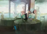 Stanisław Maria Wedecki, Przyjęcie, olej, płótno, 73