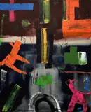 Paulina Robotycka, Mindfulness - Half, 2022 r., 2022, olej, akryl, płótno