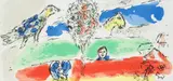 Marc Chagall, Zielona rzeka, litografia, papier
