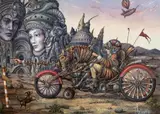 Tomasz Sętowski, Time rider, olej, płótno