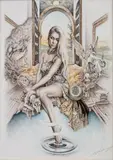 Daniel Pawłowski, Melancolia II, 2020, 2020, tusz, olej, papier