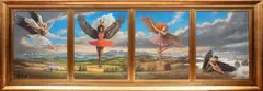 Marcin Kołpanowicz, Anioły czterech pór roku, 2021-2023, pastel, papier