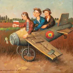 Dariusz Miliński, Z cyklu Przyjaciele, 2017, 2017, olej, płótno
