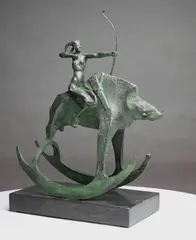 Mariusz Dydo, Driada na Dziku III, 2023, 2023, brąz patynowany