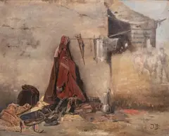 Józef Brandt, Fragment z obrazu z „Jarmark w Bałcie”, olej, płótno