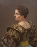 Jan Styka, Portret żony Lucyny Olgiati, 1895 r., 1895, olej, płótno