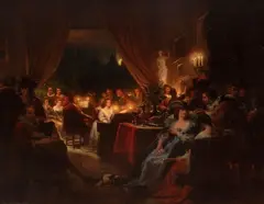 Eduard Geselschap, Koncert, 1867 r., 1867, olej, płótno