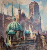 Teodor Urtnowski, Gdańsk, olej, sklejka
