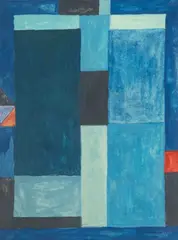 Jerzy Nowosielski, Kompozycja geometryczna, akwarela, papier, 29