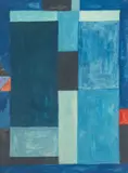 Kompozycja geometryczna by Jerzy Nowosielski, akwarela, papier, 29, sold Nov 2023