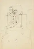 Bez tytułu by Franciszek Starowieyski, rysunek, papier, 29, sold Nov 2023
