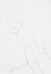 Jan Dobkowski, Portret kobiety, 1992, 1992, ołówek, papier