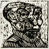 Władysław Rząb, Portret mężczyzny, linoryt, papier, 14
