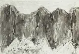 Adam Smolana, Z cyklu Góry, 1964, 1964, tusz, papier, 29