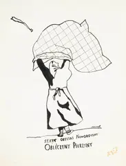 Andrzej Czeczot, Stary obyczaj noworoczny: Obleczyny pierzyny, tusz, papier, 31
