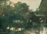 Jerzy Duda-Gracz, Roztocze. Wieś Zabucze. Powrót Jaśnie Pani, 1995, 1995, olej, płyta