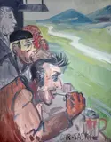 Edward Dwurnik, Bar Saski II, z cyklu 'Sportowcy', 1990