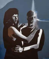 Antoni Fałat, Bez tytułu (Mistrz i Małgorzata), 1989, 1989, akryl, płótno