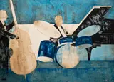 Kazimierz Śramkiewicz, Jazz Trio, 1988, 1988, akryl, płótno