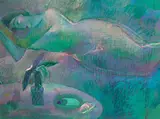 Anna Karpowicz-Westner, Zielony akt, 1991, 1991, pastel, papier