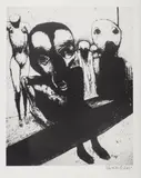 Bez tytułu by Zdzisław Beksiński, fotografia czarno-biała (vintage print), papier barytowy, sold Oct 2023