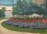 Widok na morze koło Hotelu Grand, 1929 by Soter Jaxa-Małachowski, 1929, pastel, papier, sold Oct 2023