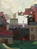 Magdalena Usarewicz, Pejzaż III, olej, płótno