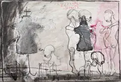 Henryk Cześnik, Pierwsza przymiarka, 2009, 2009, technika mieszana, płyta, 33
