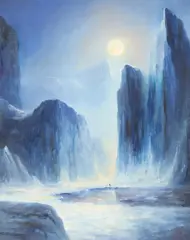 Mariusz Lewandowski, Nocny chłód, 2017, 2017, olej, płótno