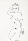 Edward Dwurnik, Bez tytułu, 1977, 1977, flamaster, papier