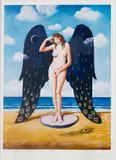 Narodziny namiętności by Rafał Olbiński, inkografia, papier, 38, sold Aug 2023