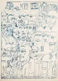 Edward Dwurnik, Mordy i litery, 1976, 1976, litografia, papier
