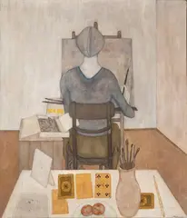 Jerzy Krechowicz, W pracowni, 1961, 1961, olej, płótno