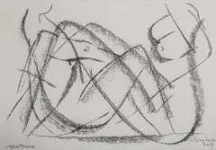 Józef Szajna, Spotkanie, 2007, 2007, kredka, papier, 27