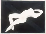 Adam Smolana, Akt, lata 60. XX wieku, tusz, tempera, ołówek, papier